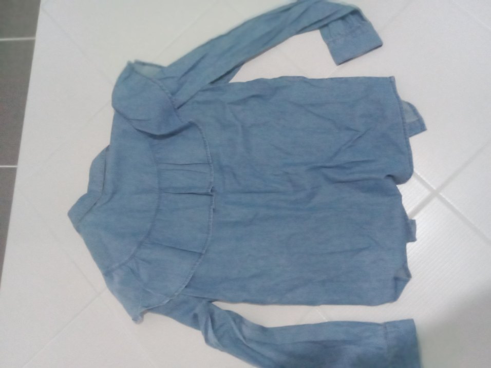 Kadın Mavi Denim Gömlek Uzun Kollu - Görsel 3