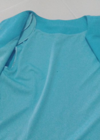 Düğmeli Turkuaz  Ceket - Görsel 3