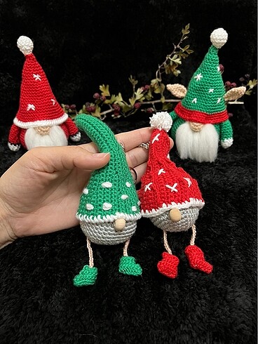  Amigurumi yılbaşı cüceleri