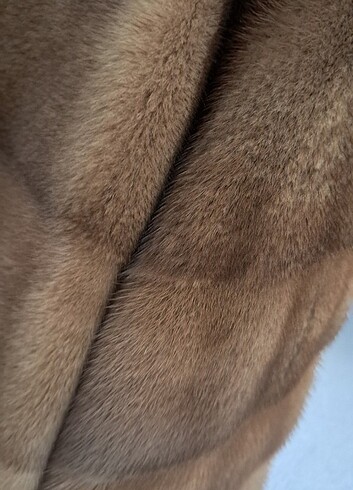 xxl Beden camel Renk Vizon kürk gerçek sırt vizon iyi bir markanın ürünüdür