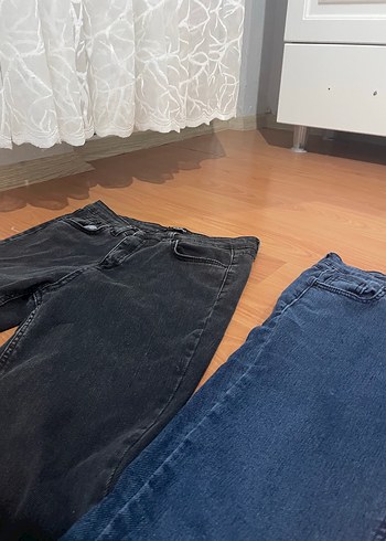 universal Beden mavi Renk Kadın Lacivert ve Siyah İnce Kesim Denim Jean
