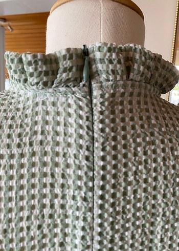 Uzun Kollu Fırfırlı Bohem Elbise - Görsel 7