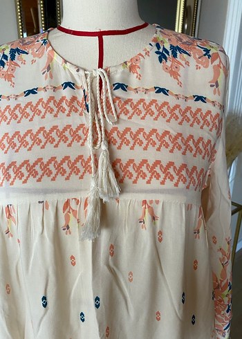 Çok Renkli Bohem Uzun Elbise - Görsel 2