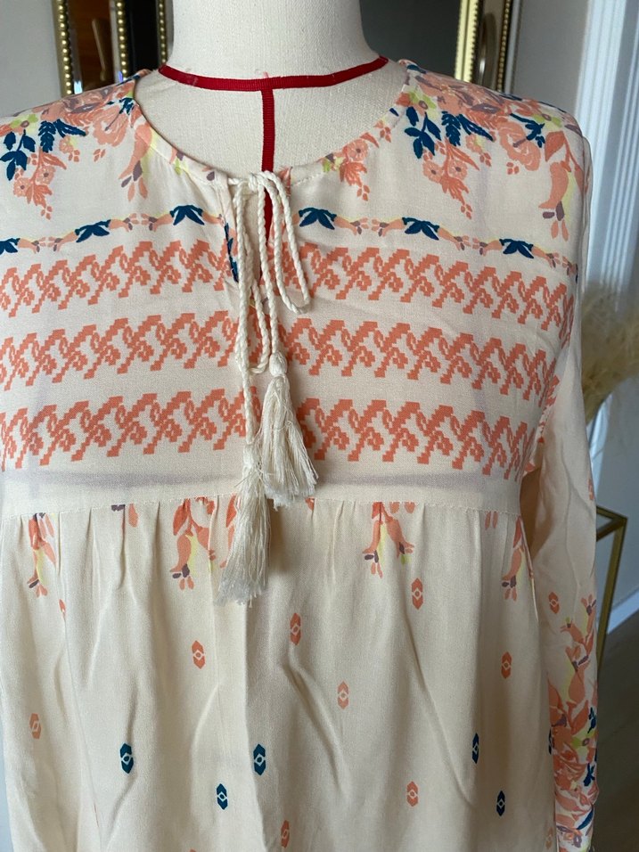 Çok Renkli Bohem Uzun Elbise - Görsel 2