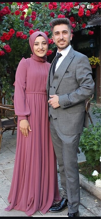 36 Beden pembe Renk Abiye elbise