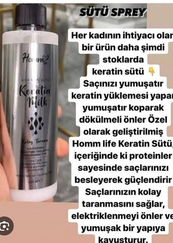 Homm keratin sütü  - Görsel 2