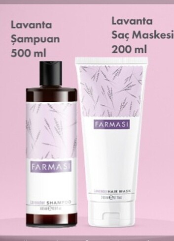 Farmasi lavanta sampuan ve saç maskesi set