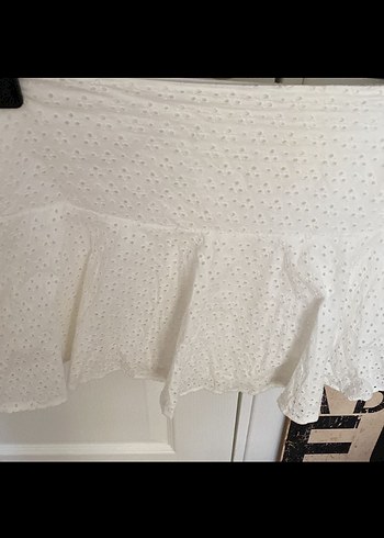 38 Beden H&M fisto işlemeli mini etek