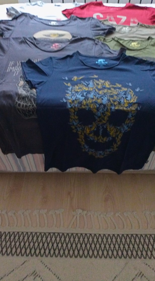 Baskılı Kısa Kollu Hamile Tişörtü Gri - Görsel 5