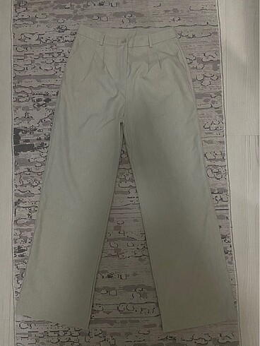 Vizon wide leg dokuma pantolon