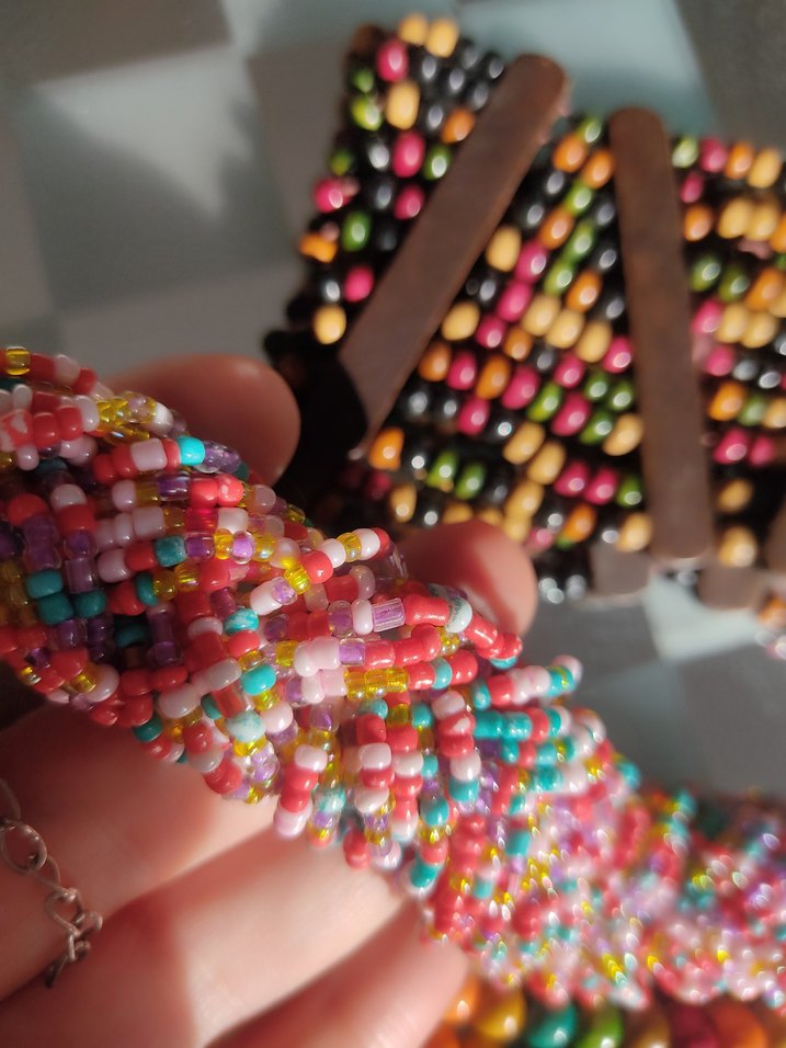 Renkli Boncuklu Bohem Kadın Bileklik Seti - Görsel 2