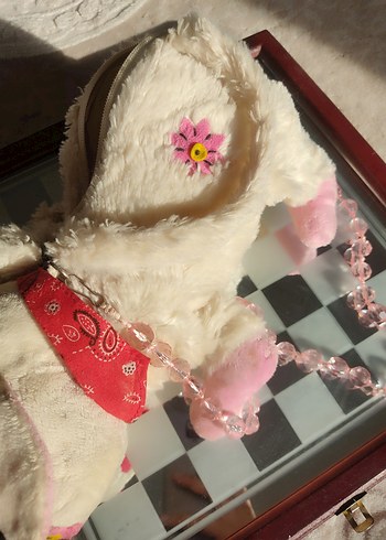 Beyaz Peluş Oyuncak Çanta - Görsel 3