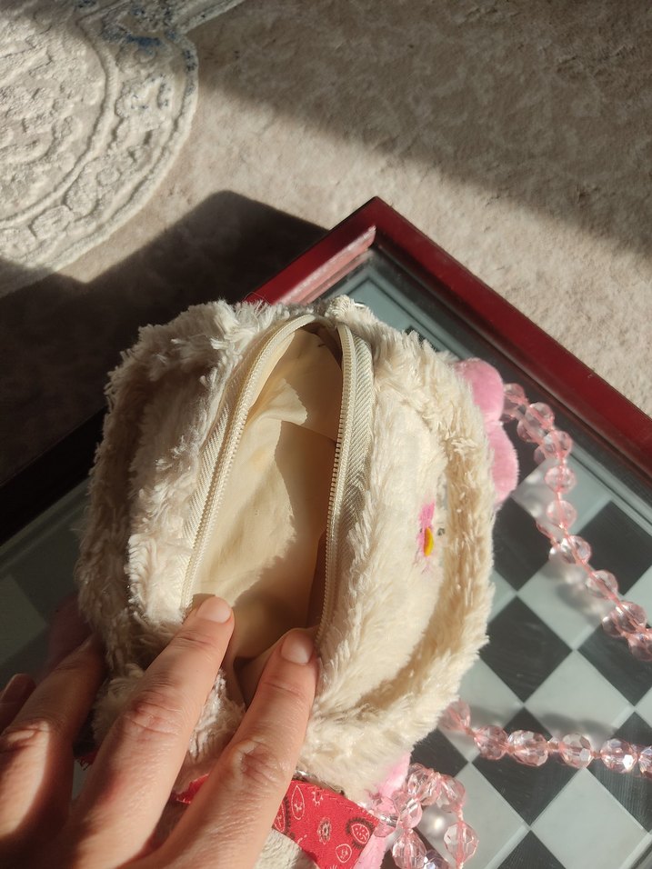 Beyaz Peluş Oyuncak Çanta - Görsel 2