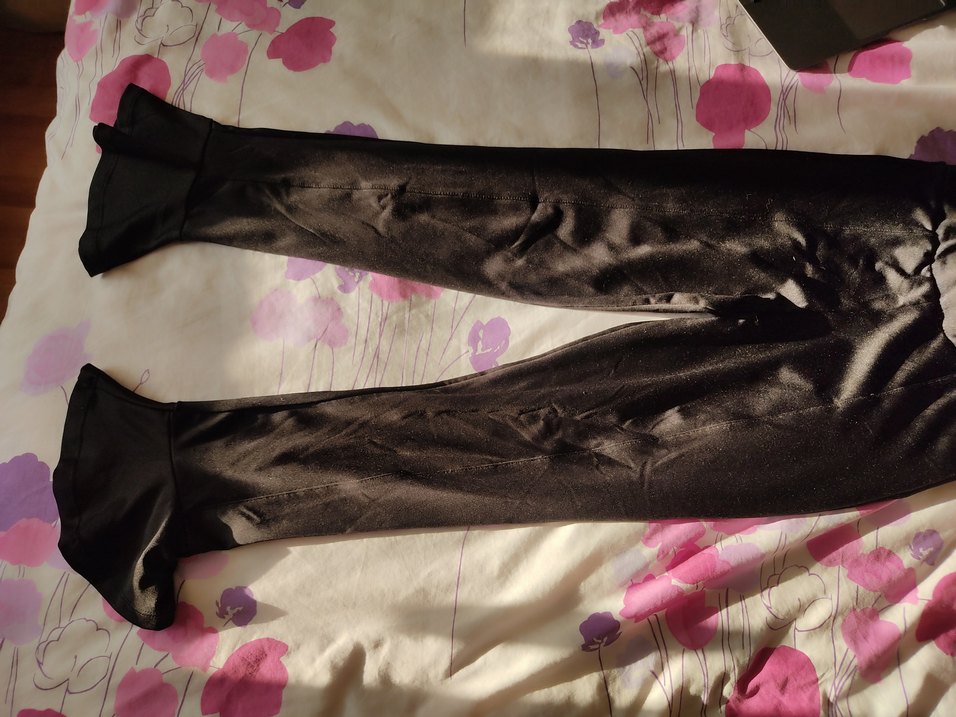 Siyah Drapeli Kadın Saten Pantolon - Görsel 5