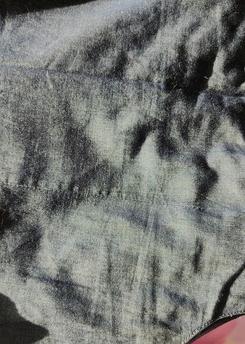 Nakışlı Düğmeli Kız Denim Elbise - Görsel 6