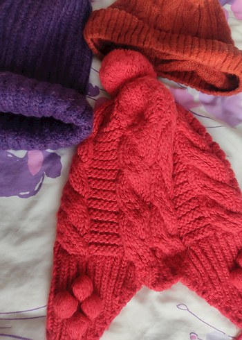 Renkli Triko Kadın Bere Modelleri - Görsel 3