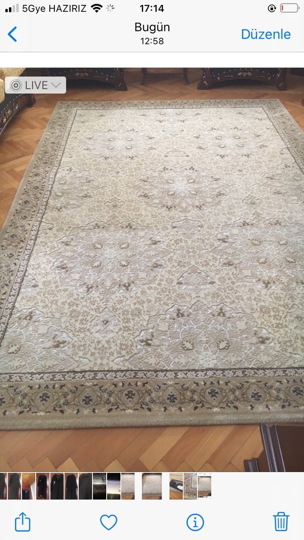 Bej ve Gri Desenli Klasik Halı - Görsel 2