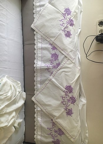 Turkuaz Nakışlı Kara makinada işlenmiş - Görsel 5