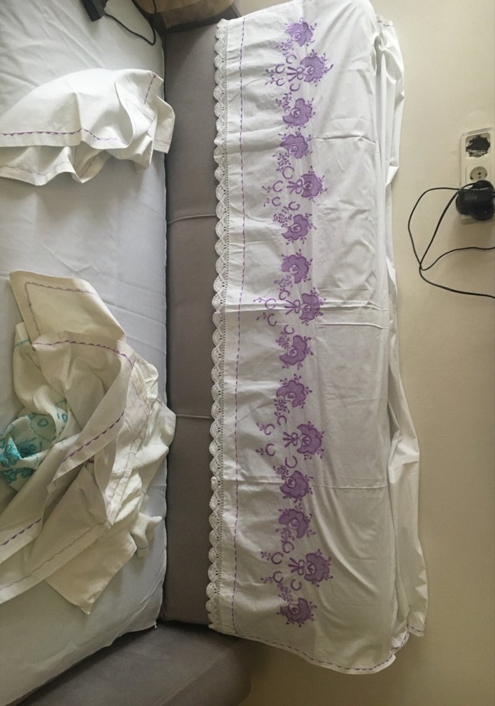 Turkuaz Nakışlı Kara makinada işlenmiş - Görsel 4