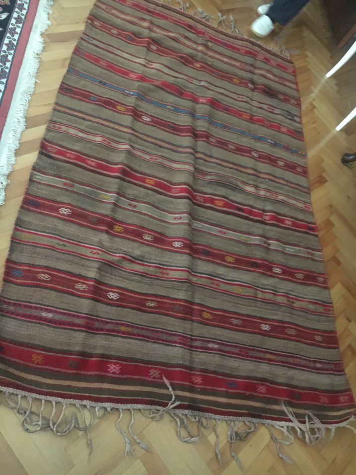 Çok Renkli Çizgili Geleneksel  kilim 215.130 ölçü - Görsel 2