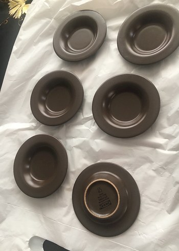 Bej Renkli IKEA Çay tabağı 6 adet porselen - Görsel 2