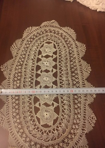 İğne oyası tepsi veya sehpa örtüsü - Görsel 3