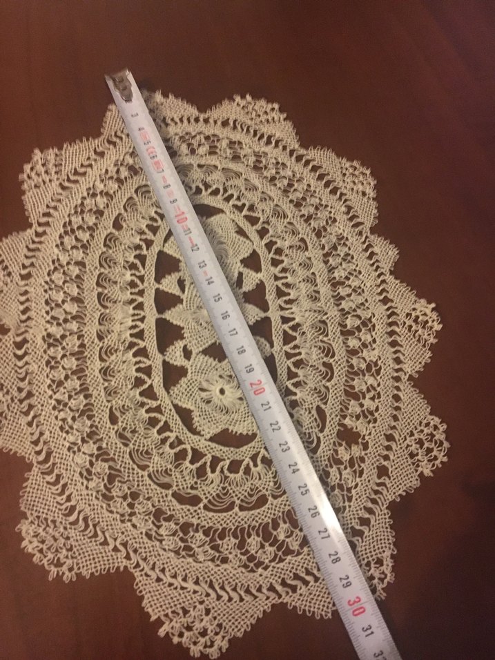 İğne  oyası tepsi veya sehpa örtüsü - Görsel 2