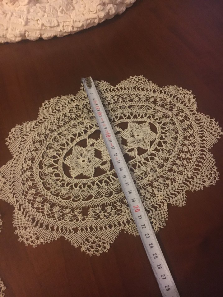 İğne  oyası tepsi veya sehpa örtüsü - Görsel 5