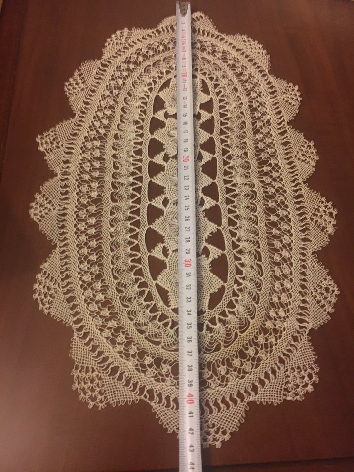 İğne  oyası tepsi veya sehpa örtüsü - Görsel 4