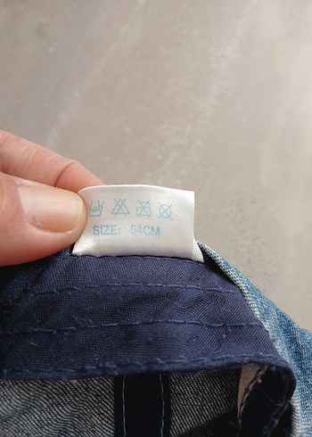 Nakışlı Mavi Kot Şapka ve Renkli Kemer - Görsel 7