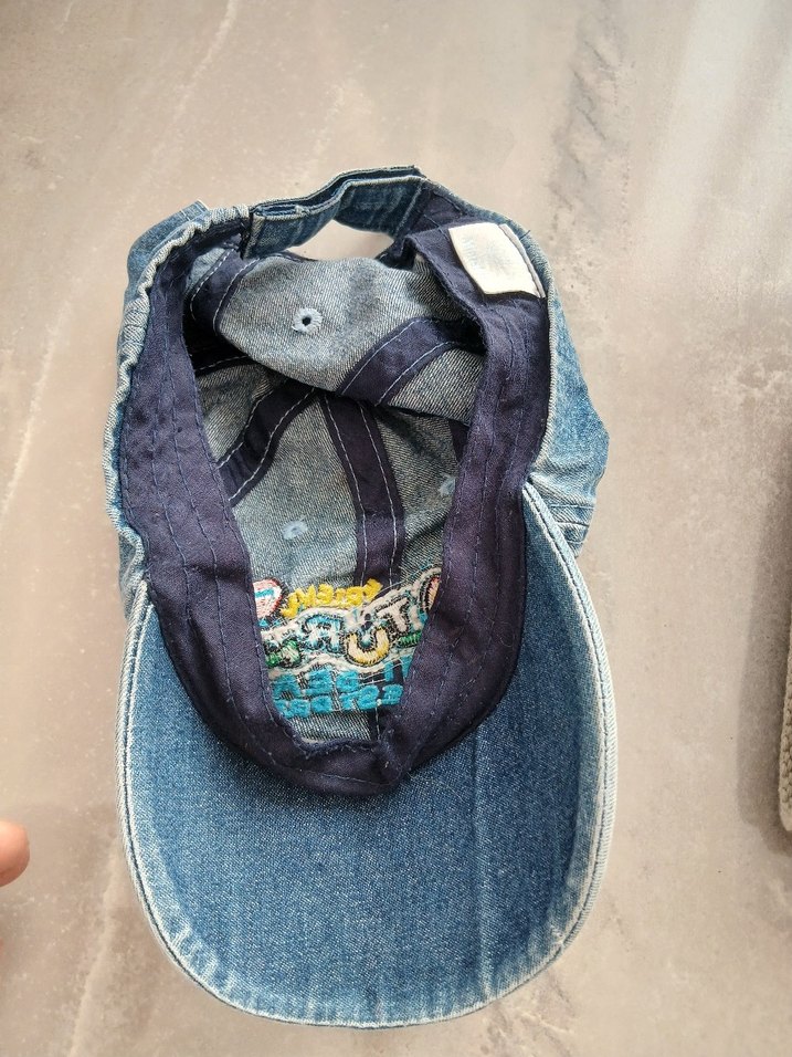 Nakışlı Mavi Kot Şapka ve Renkli Kemer - Görsel 3