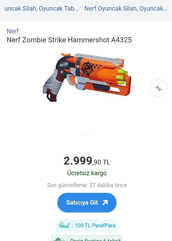 Nerf Zombi Strike Hummershot  - Görsel 5
