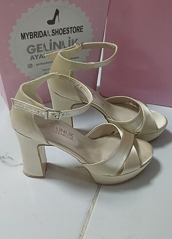 Koşma garantili 13 cm Gelin ayakkabısı 