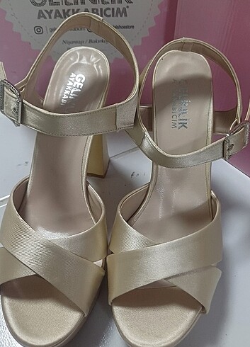Koşma garantili 13 cm Gelin ayakkabısı 