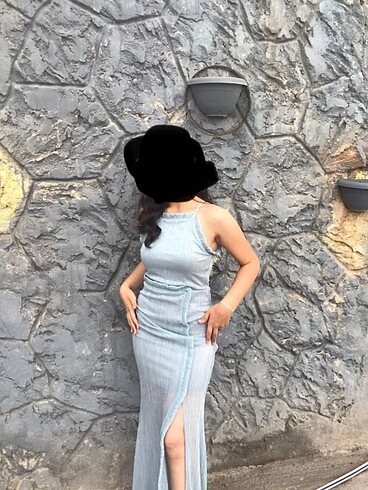 s Beden mavi Renk Mezuniyet özel gün elbisesi
