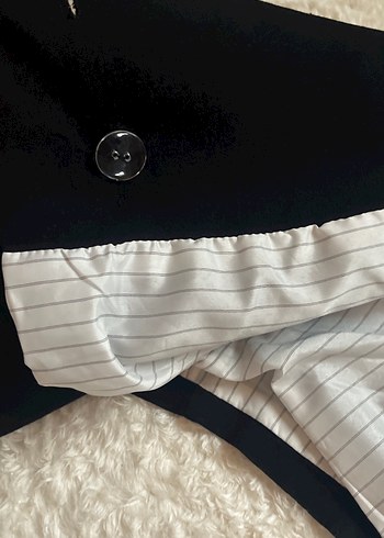 40 Beden siyah Renk Kadın Siyah Düğmeli Blazer Ceket