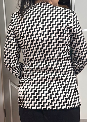 Zebra Desenli Kadın Blazer Ceket - Görsel 3