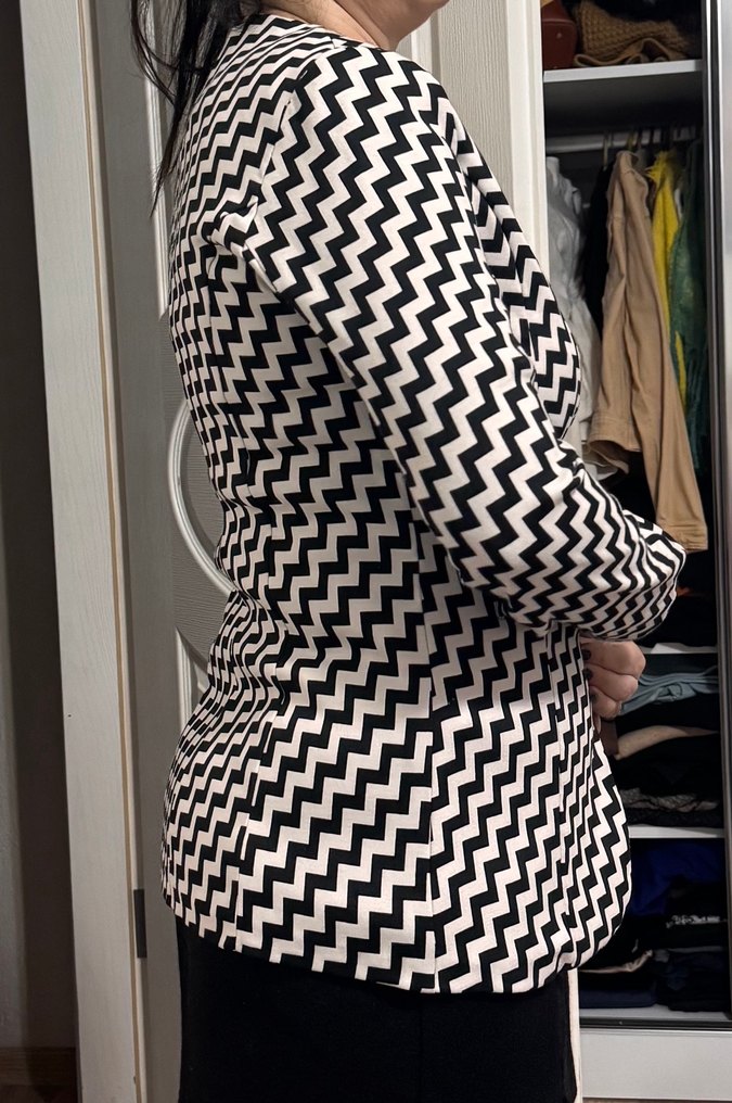 Zebra Desenli Kadın Blazer Ceket - Görsel 2