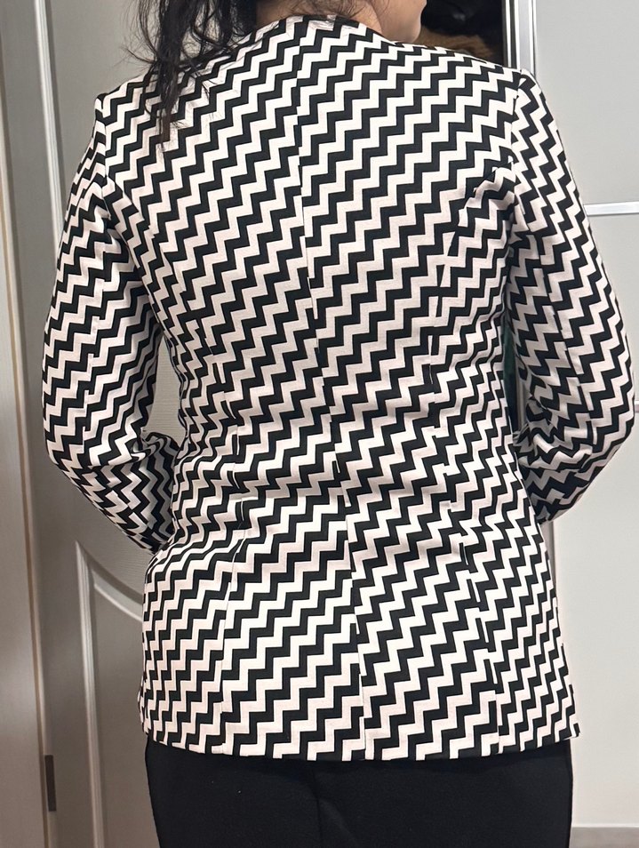 Zebra Desenli Kadın Blazer Ceket - Görsel 3