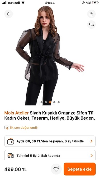 Tül ceket