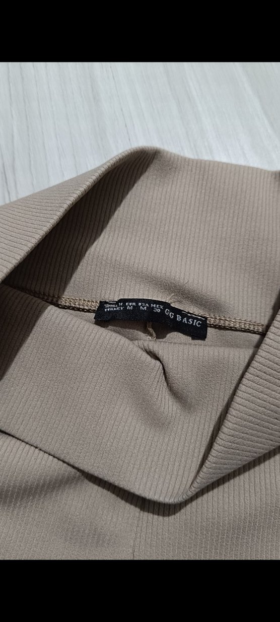 Bej Kadın Tayt - Görsel 3