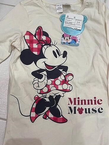 4 Yaş Beden Minnie Mouse kız çocuk pijama takımı