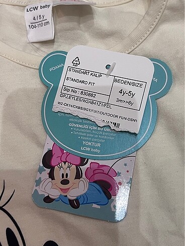 LC Waikiki Minnie Mouse kız çocuk pijama takımı