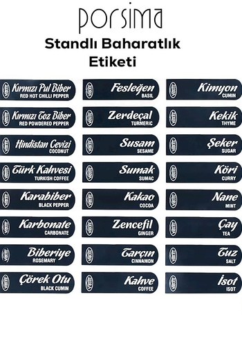 Beden gri Renk 12'li Yapışkanlı Baharatlık ve Kaşıklı Set