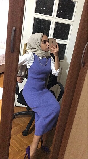 #mor #lila #trikoelbise # standart