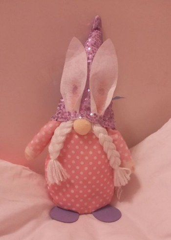  Beden Pembe Puantiyeli yüzsüz bebek