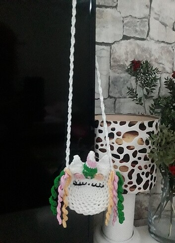 Örgü unicorn çanta