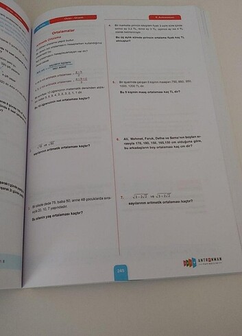  Antrenmanlarla matematik