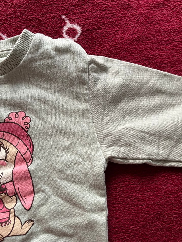 Kız Çocuk Gri Baskılı Uzun Kollu Sweatshirt - Görsel 3