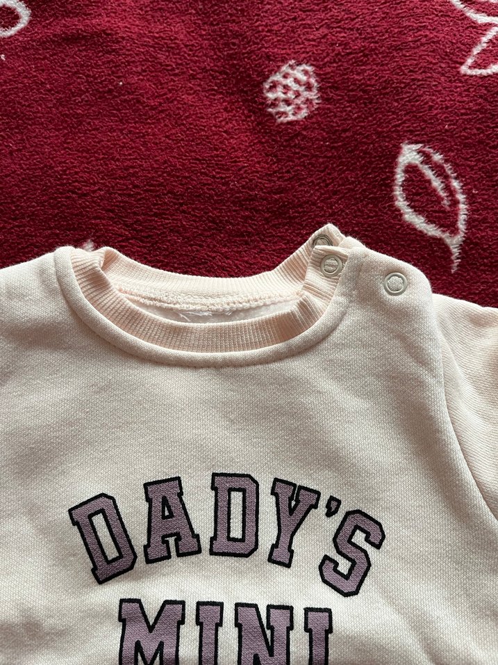 Beyaz Baskılı Uzun Kollu Bebek Takımı - Görsel 4